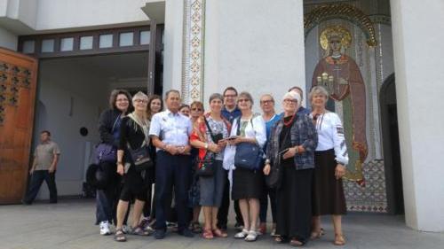 Last day in Ukraine. In front of the Ukrainian Greek Catholic Sobor of Resurrection