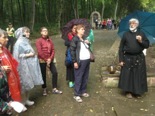 Walking the stations of the cross in Zarvanytsia